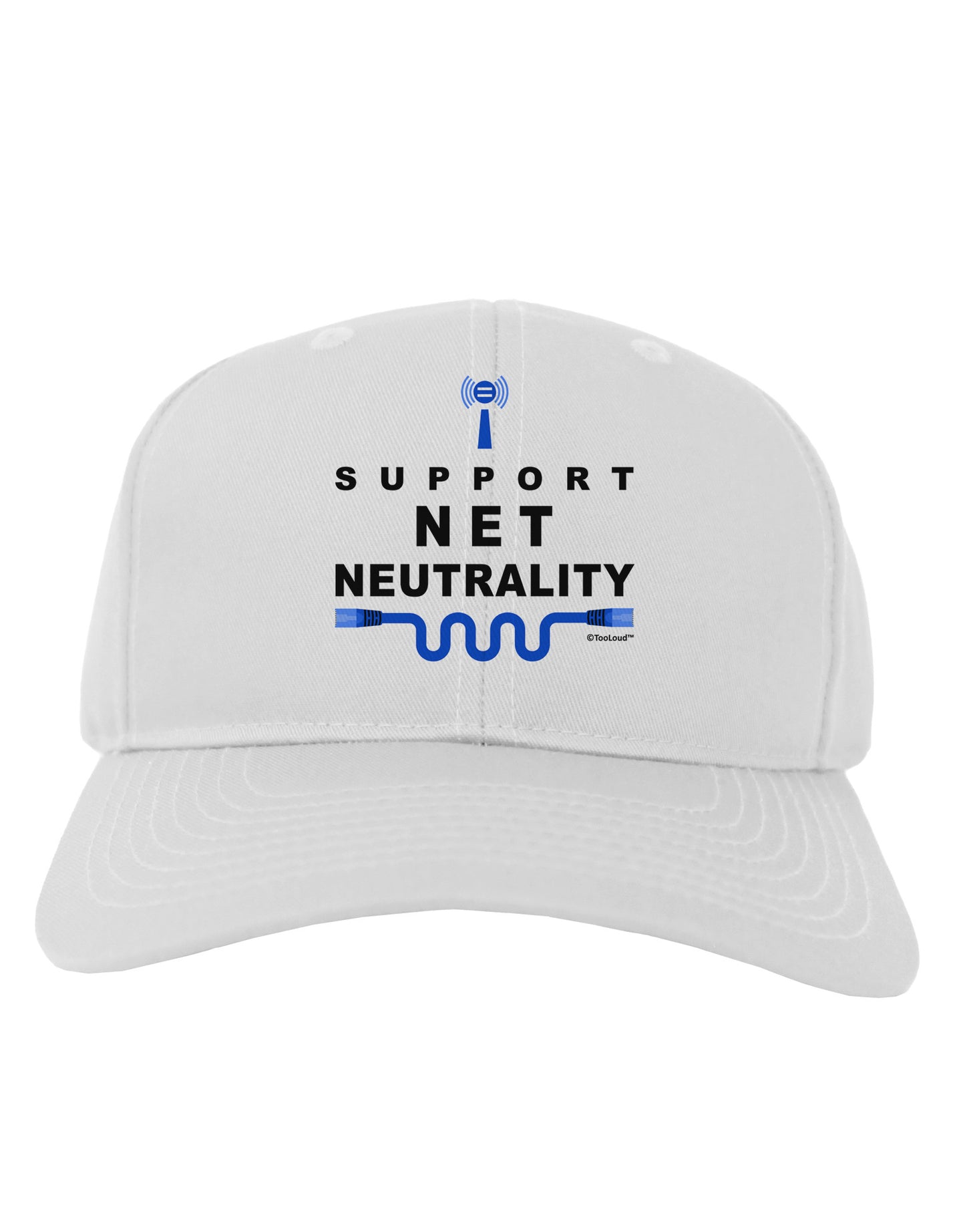 i Support Net Neutrality Adult Baseball Cap Hat-Baseball Cap-TooLoud-White-One Size-Davson Sales