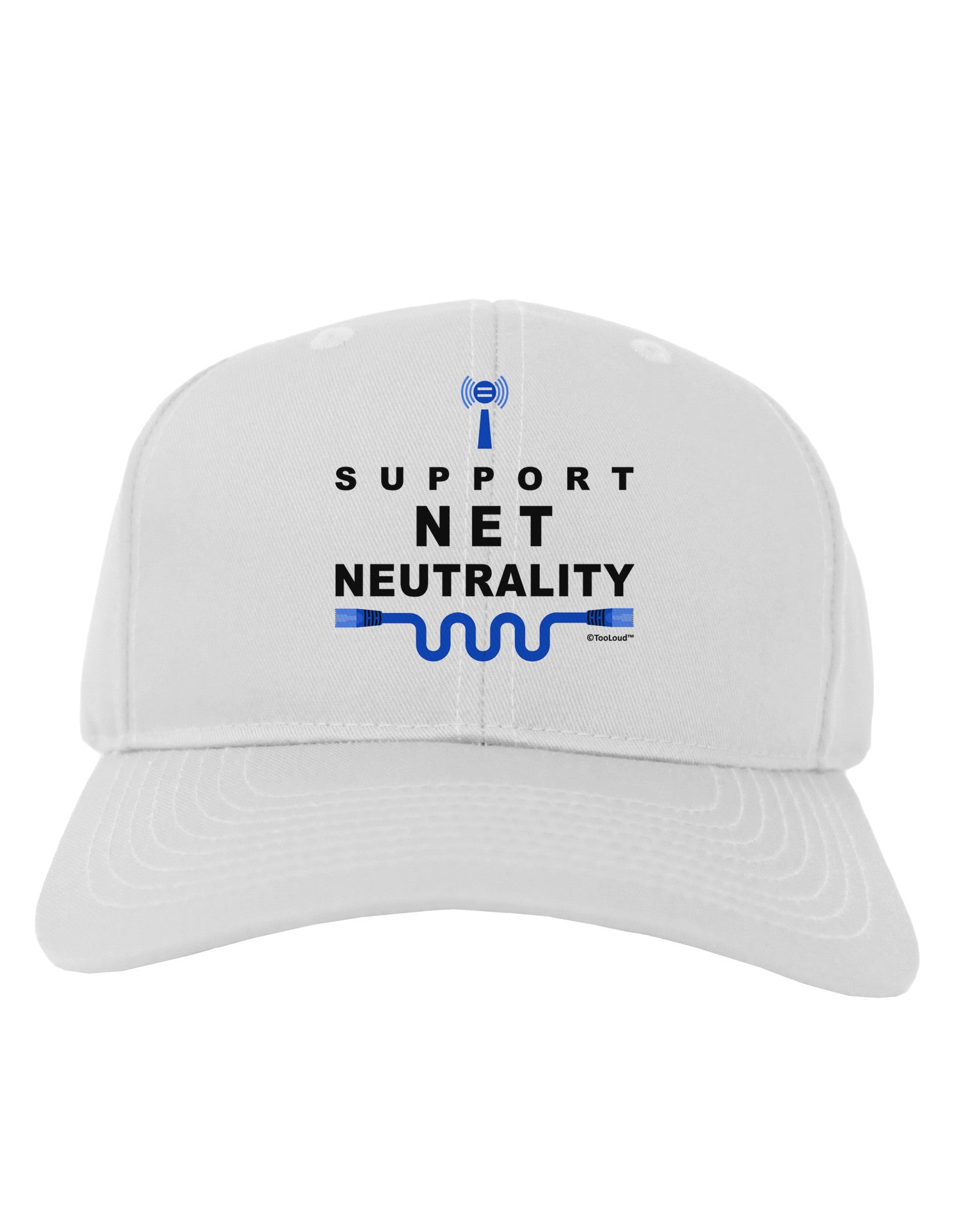 i Support Net Neutrality Adult Baseball Cap Hat-Baseball Cap-TooLoud-White-One Size-Davson Sales