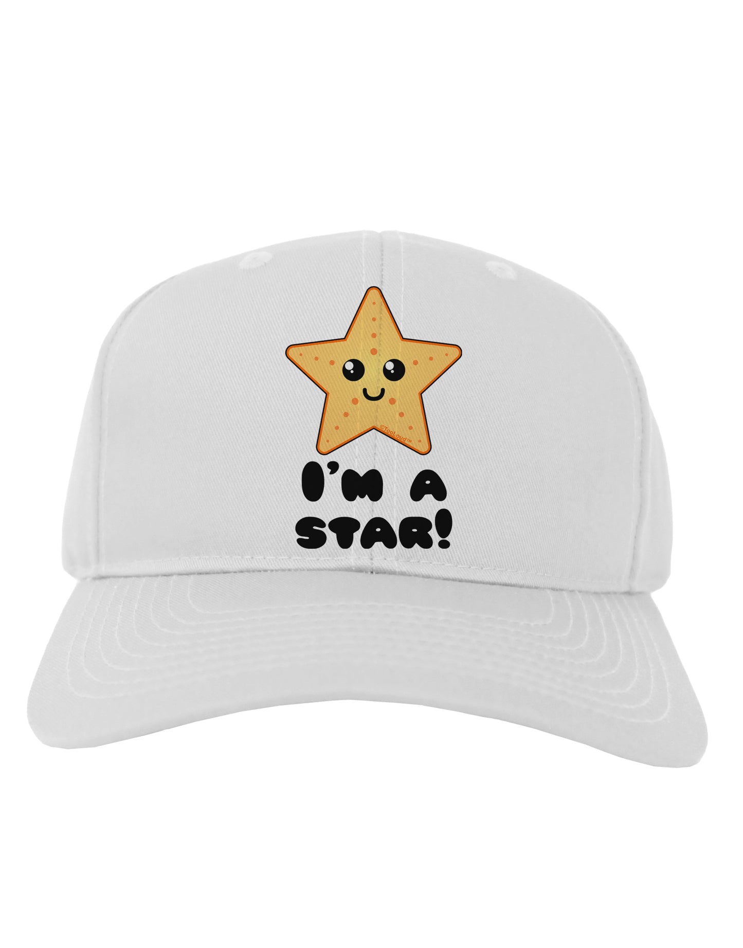 Cute Starfish - I am a Star Adult Baseball Cap Hat by TooLoud-Baseball Cap-TooLoud-White-One Size-Davson Sales