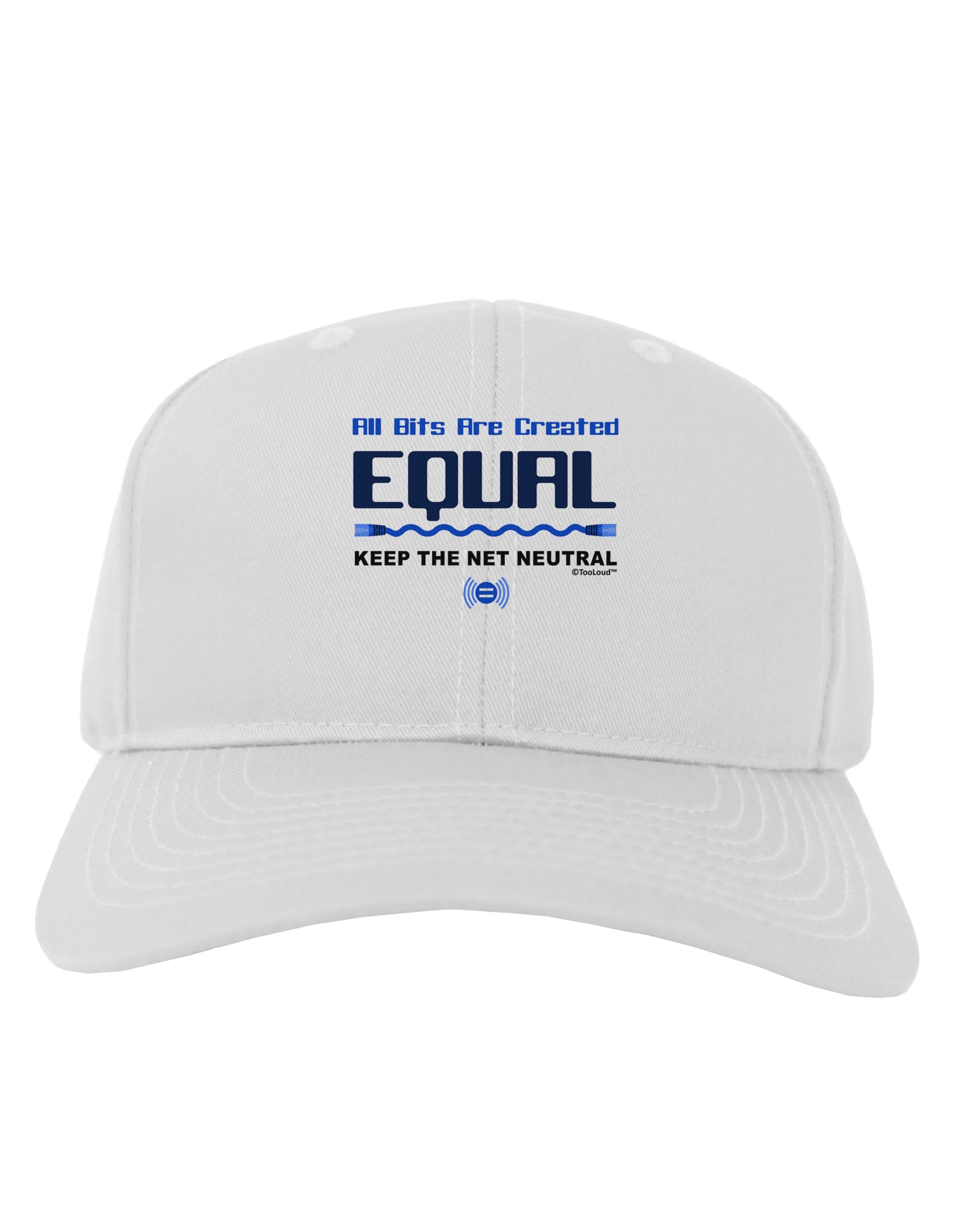 All Bits Are Created Equal - Net Neutrality Adult Baseball Cap Hat-Baseball Cap-TooLoud-White-One Size-Davson Sales