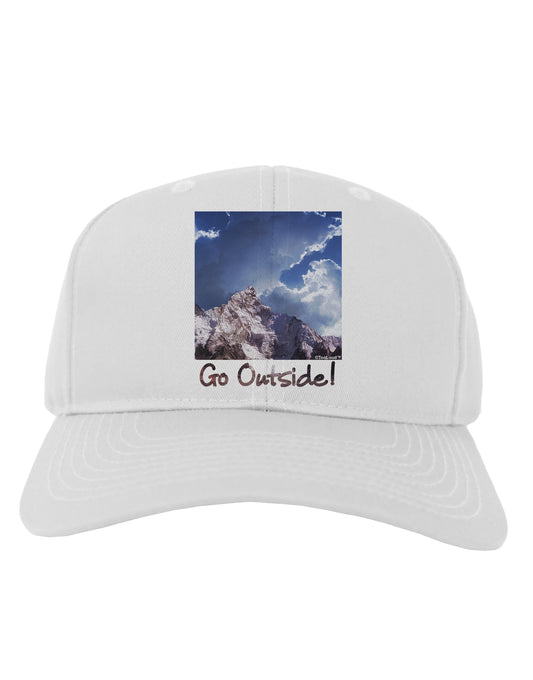 Go Outside Mountain Adult Baseball Cap Hat by TooLoud-Baseball Cap-TooLoud-White-One Size-Davson Sales