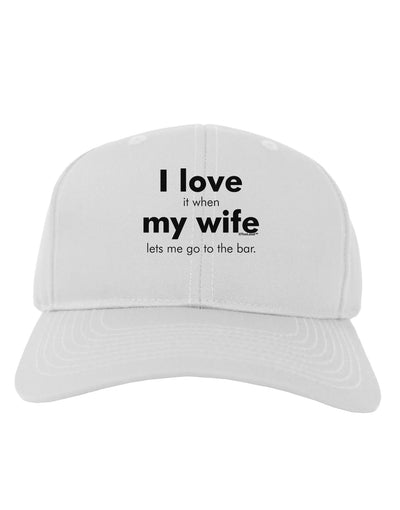 I Love My Wife - Bar Adult Baseball Cap Hat-Baseball Cap-TooLoud-White-One Size-Davson Sales