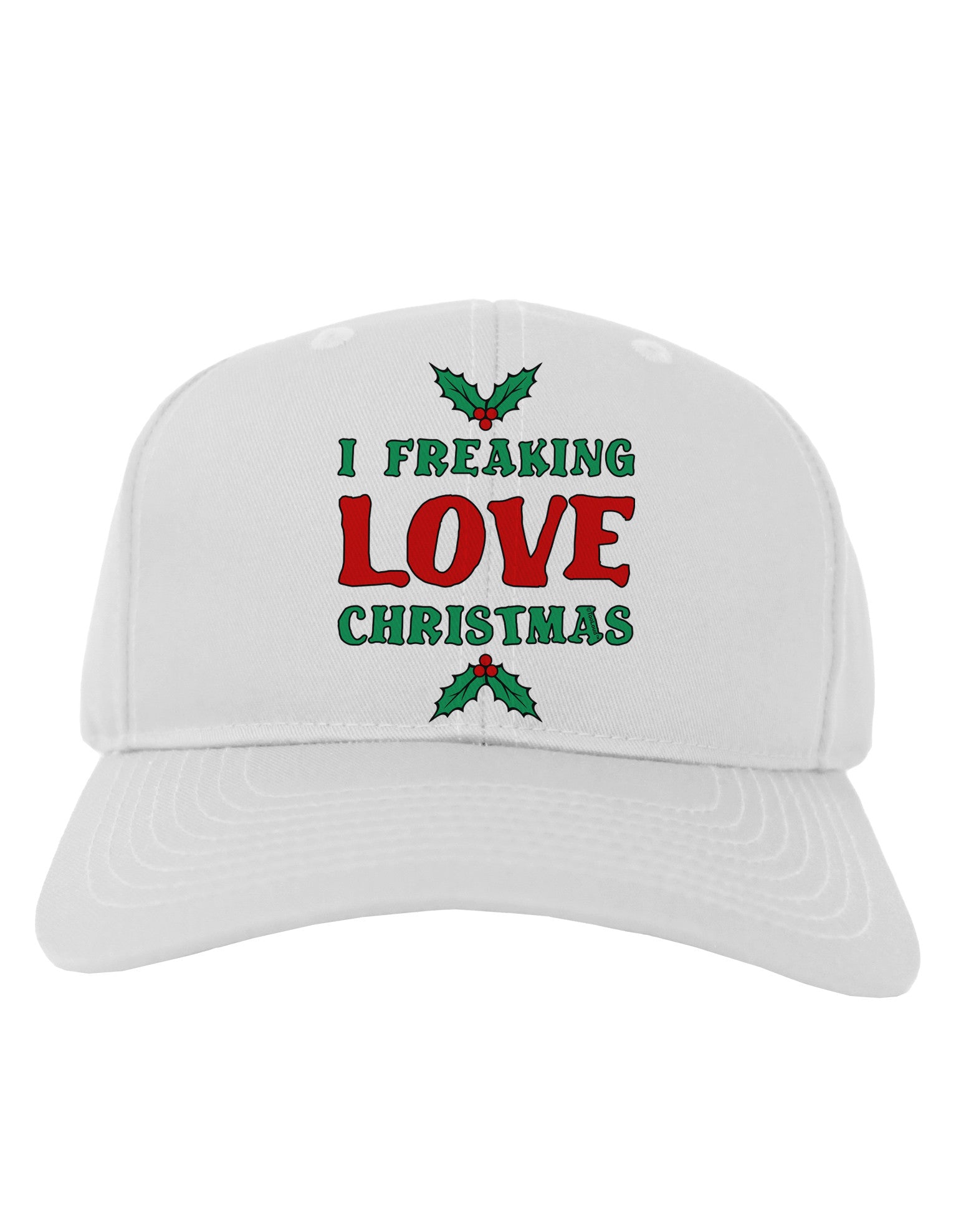I F-ing Love Christmas Funny Adult Baseball Cap Hat-Baseball Cap-TooLoud-White-One Size-Davson Sales