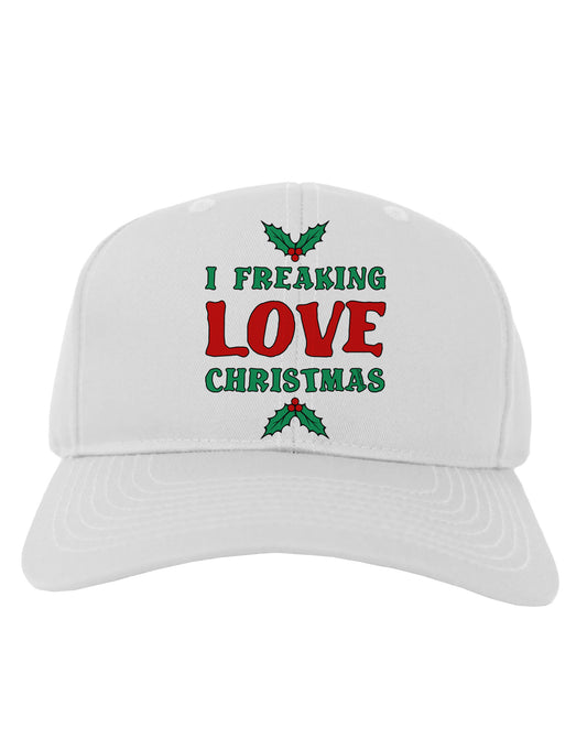I F-ing Love Christmas Funny Adult Baseball Cap Hat-Baseball Cap-TooLoud-White-One Size-Davson Sales