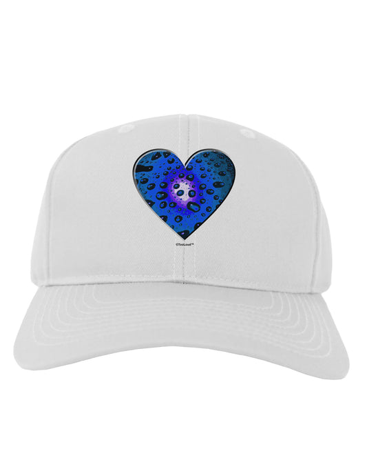 Water Droplet Heart Blue Adult Baseball Cap Hat by TooLoud-Baseball Cap-TooLoud-White-One Size-Davson Sales