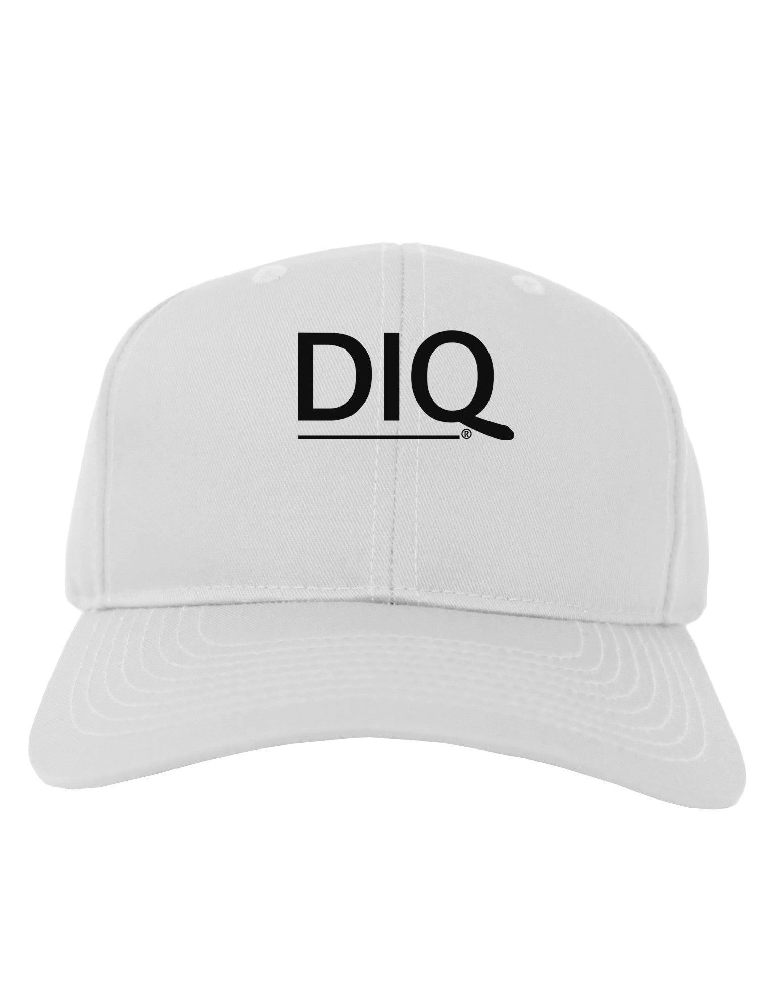 DIQ Wear Logo Adult Baseball Cap Hat-Baseball Cap-DIQ Wear-White-One Size-Davson Sales