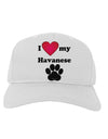 I Heart My Havanese Adult Baseball Cap Hat by TooLoud-Baseball Cap-TooLoud-White-One Size-Davson Sales