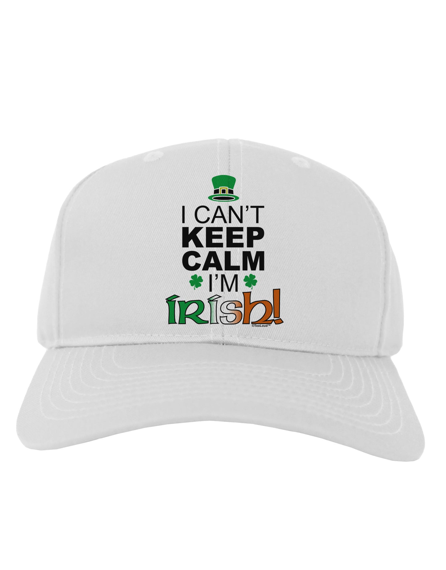 I Can't Keep Calm I'm Irish Adult Baseball Cap Hat-Baseball Cap-TooLoud-White-One Size-Davson Sales