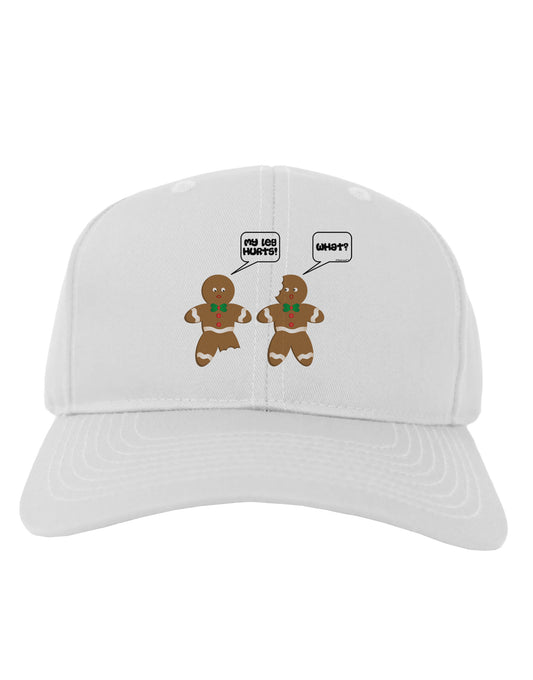 Funny Gingerbread Conversation Christmas Adult Baseball Cap Hat-Baseball Cap-TooLoud-White-One Size-Davson Sales