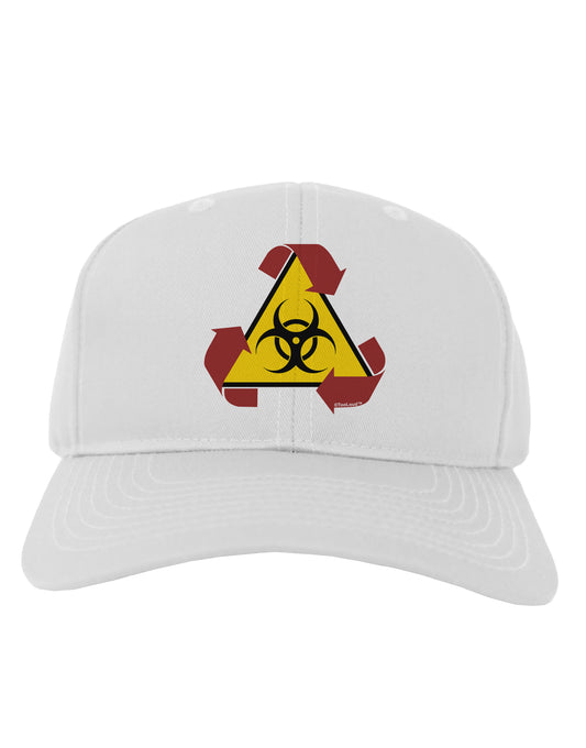 Recycle Biohazard Sign Adult Baseball Cap Hat by TooLoud-Baseball Cap-TooLoud-White-One Size-Davson Sales