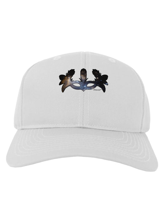 Galaxy Masquerade Mask Adult Baseball Cap Hat by TooLoud-Baseball Cap-TooLoud-White-One Size-Davson Sales