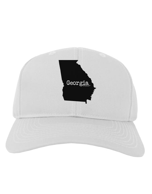 Georgia - United States Shape Adult Baseball Cap Hat by TooLoud-Baseball Cap-TooLoud-White-One Size-Davson Sales