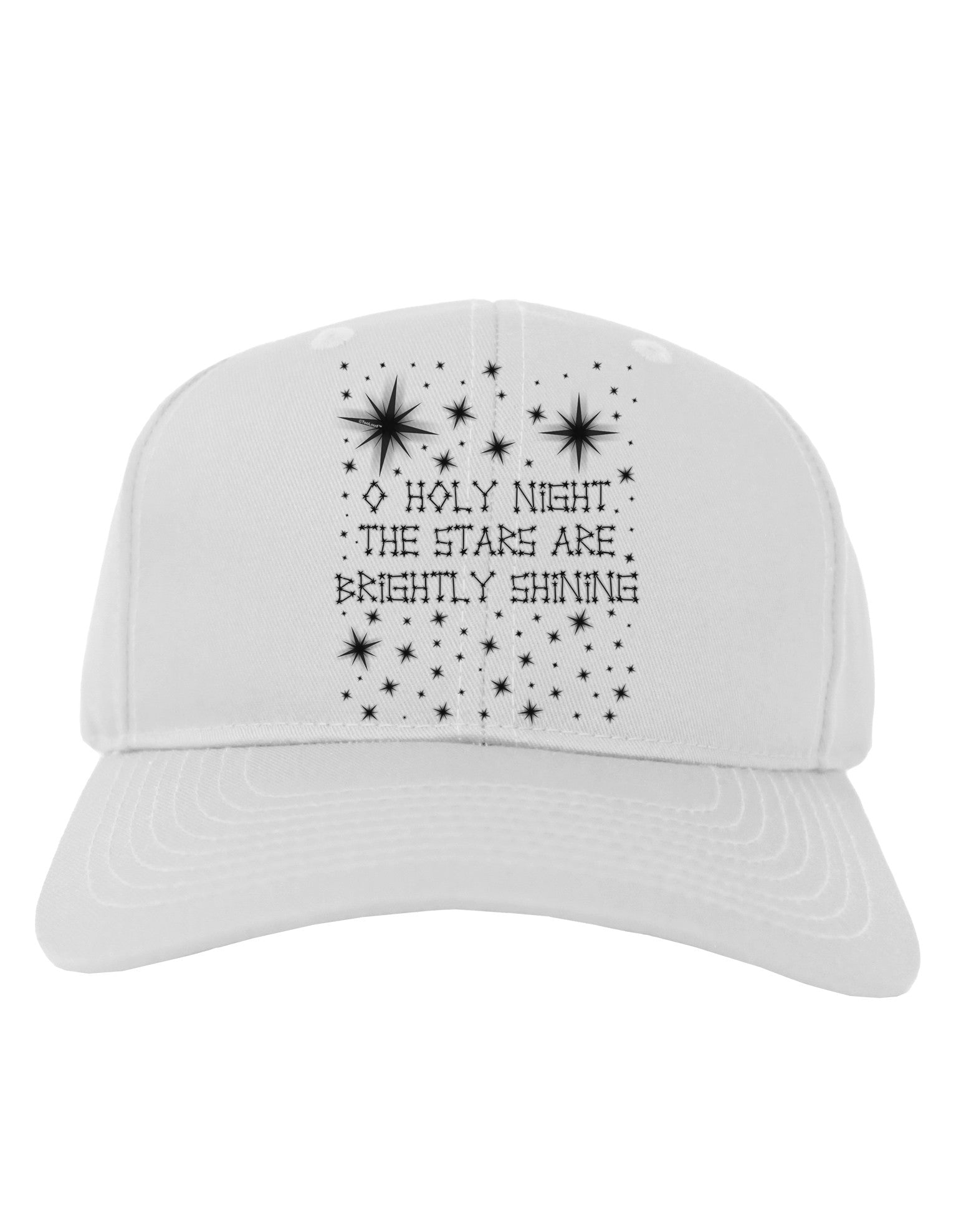 O Holy Night Shining Christmas Stars Adult Baseball Cap Hat-Baseball Cap-TooLoud-White-One Size-Davson Sales