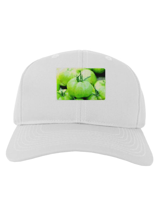 Watercolor Green Tomatoes Adult Baseball Cap Hat-Baseball Cap-TooLoud-White-One Size-Davson Sales