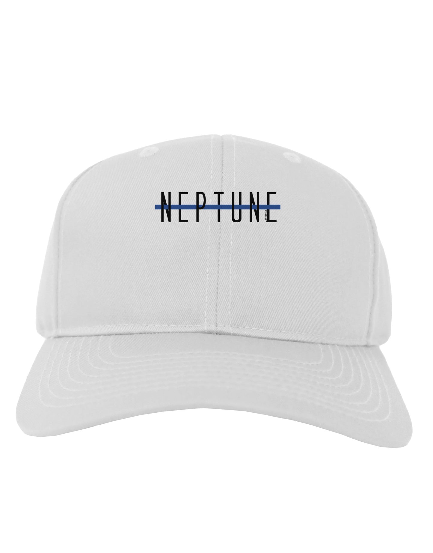 Planet Neptune Text Only Adult Baseball Cap Hat-Baseball Cap-TooLoud-White-One Size-Davson Sales