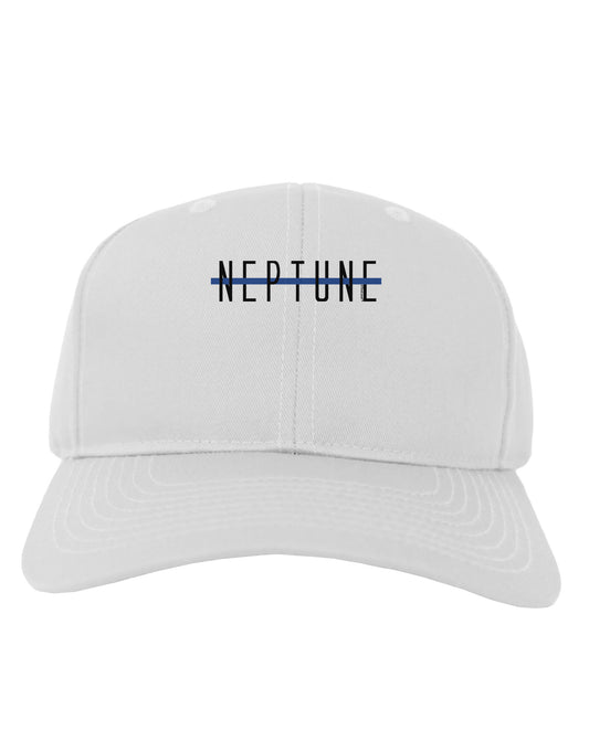 Planet Neptune Text Only Adult Baseball Cap Hat-Baseball Cap-TooLoud-White-One Size-Davson Sales