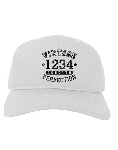 Personalized Vintage Birth Year Distressed Adult Baseball Cap Hat by TooLoud-Baseball Cap-TooLoud-White-One Size-Davson Sales