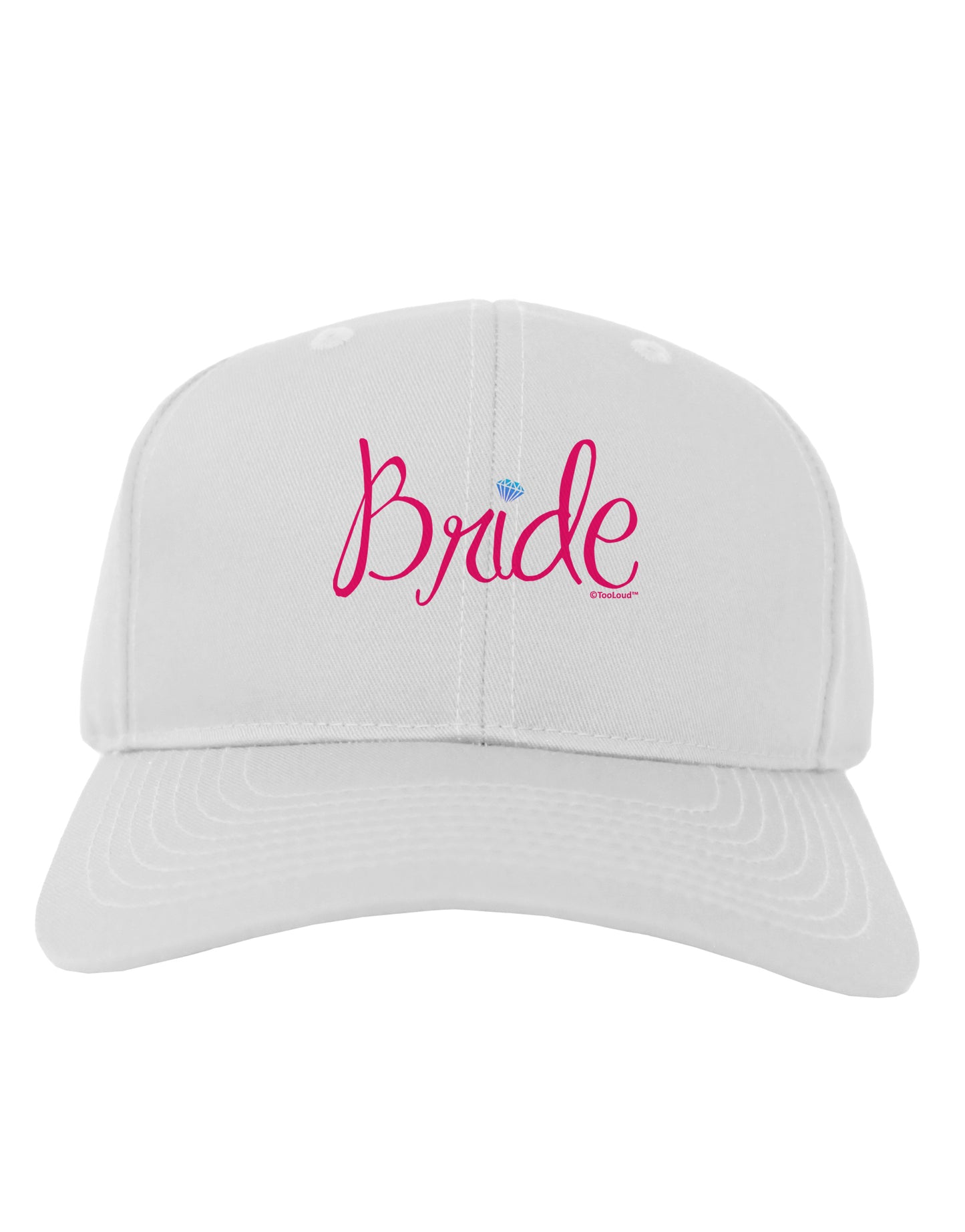 Bride Design - Diamond - Color Adult Baseball Cap Hat-Baseball Cap-TooLoud-White-One Size-Davson Sales