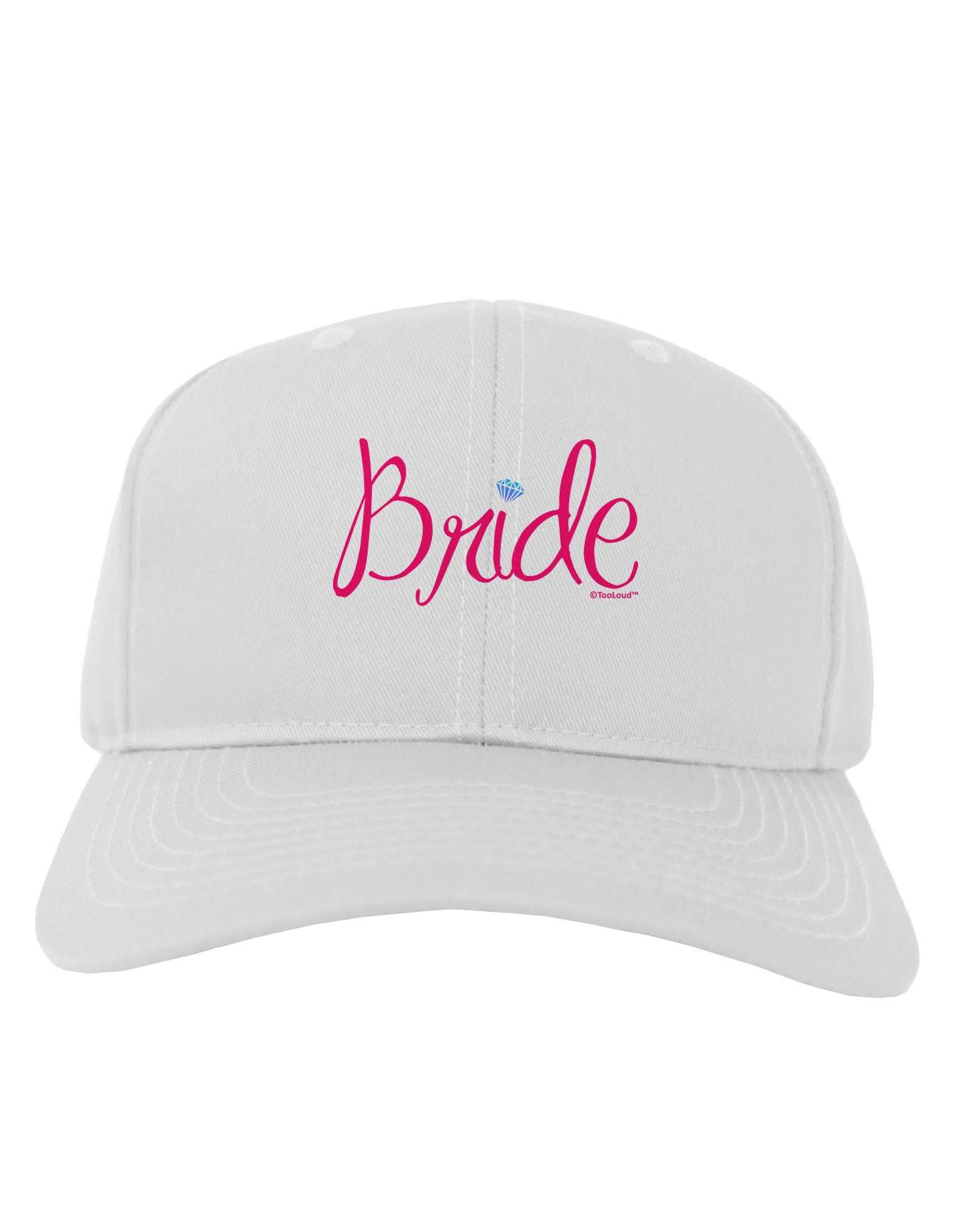 Bride Design - Diamond - Color Adult Baseball Cap Hat-Baseball Cap-TooLoud-White-One Size-Davson Sales