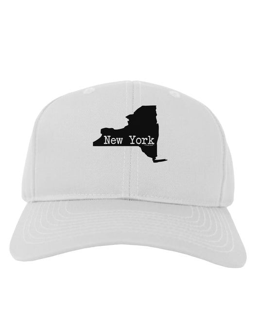 New York - United States Shape Adult Baseball Cap Hat by TooLoud-Baseball Cap-TooLoud-White-One Size-Davson Sales