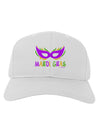 Mardi Gras - Purple Gold Green Mask Adult Baseball Cap Hat by TooLoud-Baseball Cap-TooLoud-White-One Size-Davson Sales