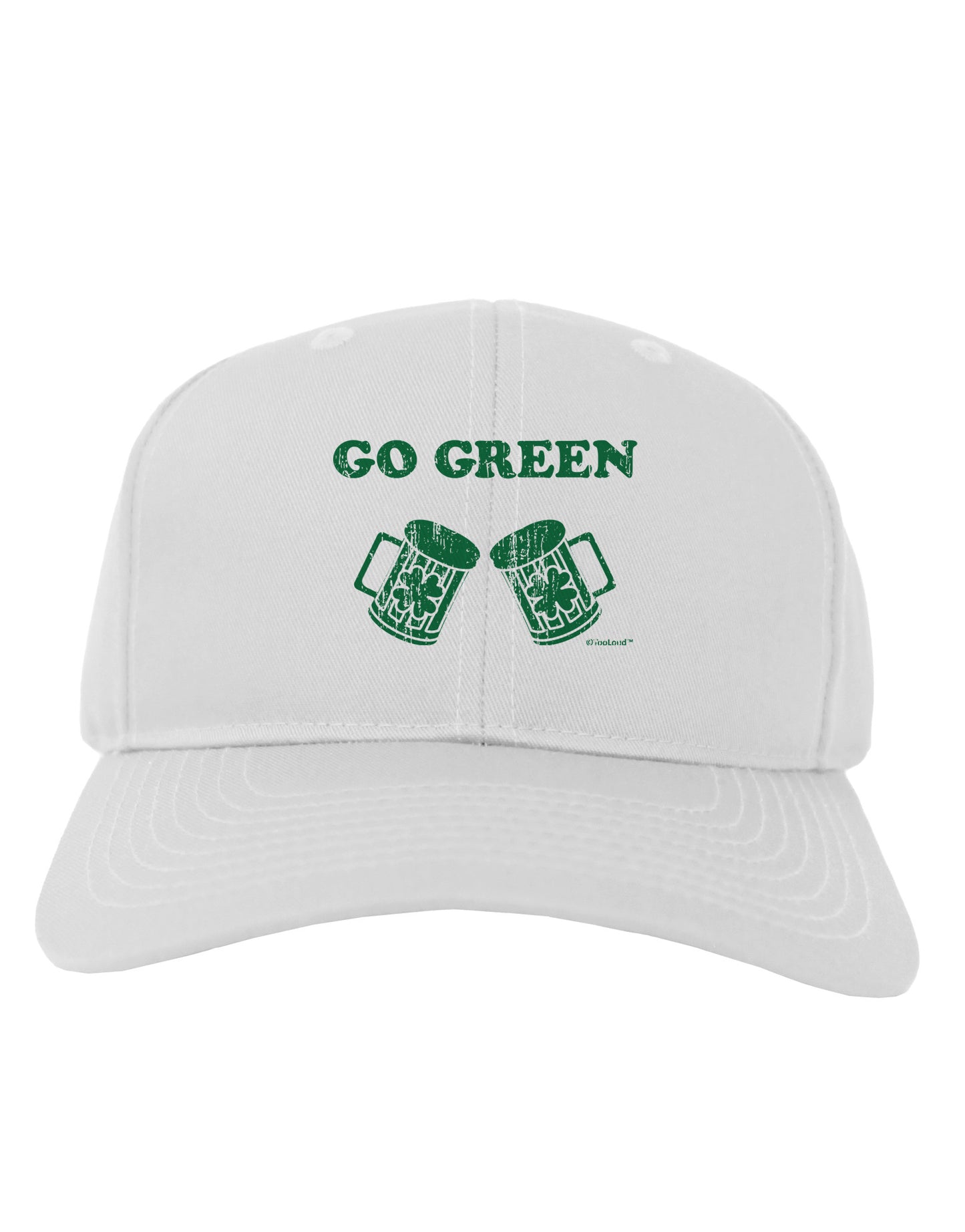 Go Green - St. Patrick's Day Green Beer Adult Baseball Cap Hat by TooLoud-Baseball Cap-TooLoud-White-One Size-Davson Sales