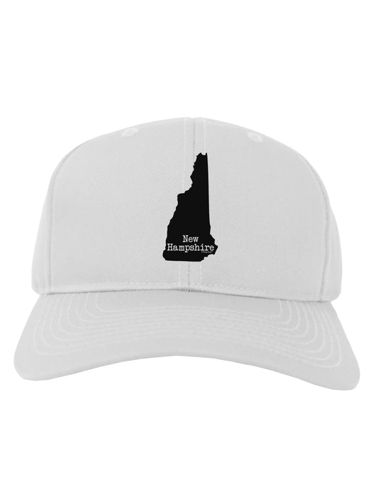 New Hampshire - United States Shape Adult Baseball Cap Hat by TooLoud-Baseball Cap-TooLoud-White-One Size-Davson Sales