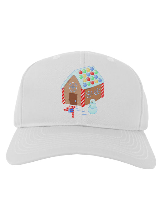 Little Gingerbread House Design #1 Adult Baseball Cap Hat by TooLoud-Baseball Cap-TooLoud-White-One Size-Davson Sales