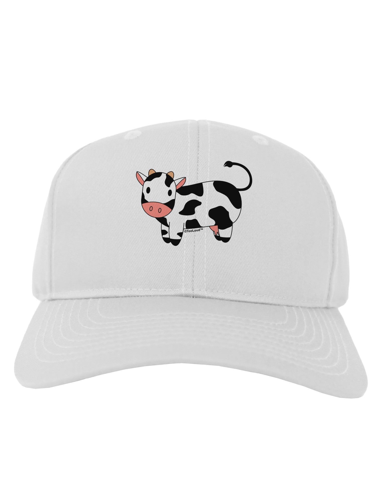 Cute Cow Adult Baseball Cap Hat-Baseball Cap-TooLoud-White-One Size-Davson Sales