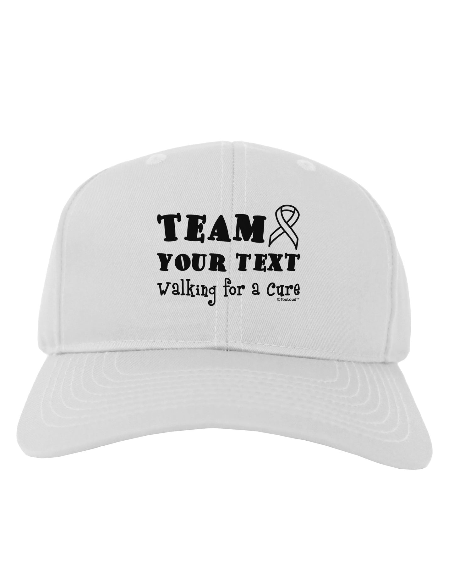Personalized Team -Name- Walking for a Cure Adult Baseball Cap Hat-Baseball Cap-TooLoud-White-One Size-Davson Sales