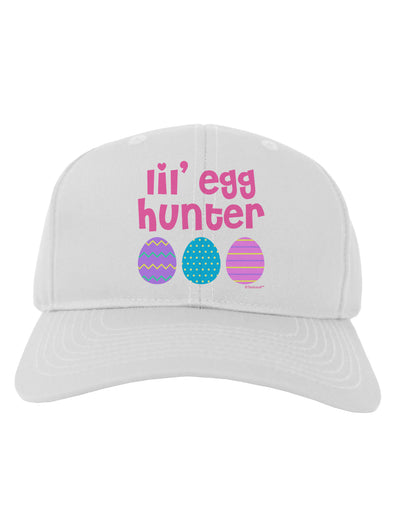 Lil' Egg Hunter - Easter - Pink Adult Baseball Cap Hat by TooLoud-Baseball Cap-TooLoud-White-One Size-Davson Sales