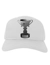 Number One Dad Trophy - Grayscale Adult Baseball Cap Hat-Baseball Cap-TooLoud-White-One Size-Davson Sales