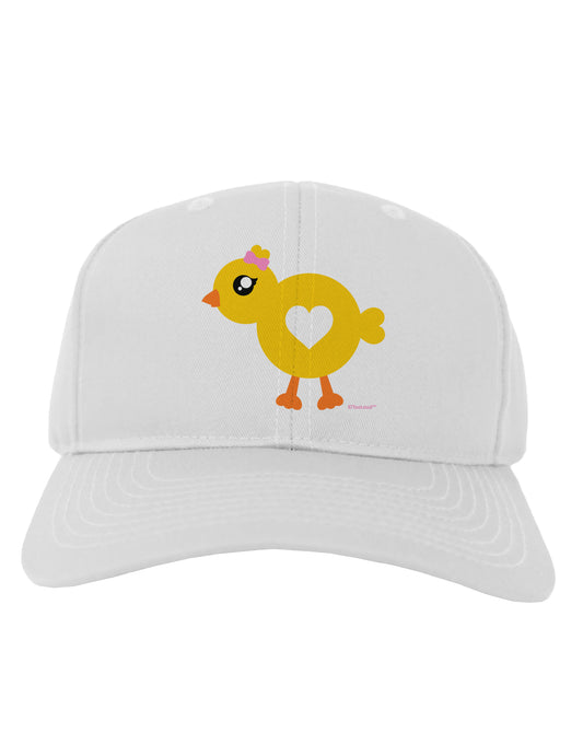 Cute Chick with Bow Adult Baseball Cap Hat by TooLoud-Baseball Cap-TooLoud-White-One Size-Davson Sales