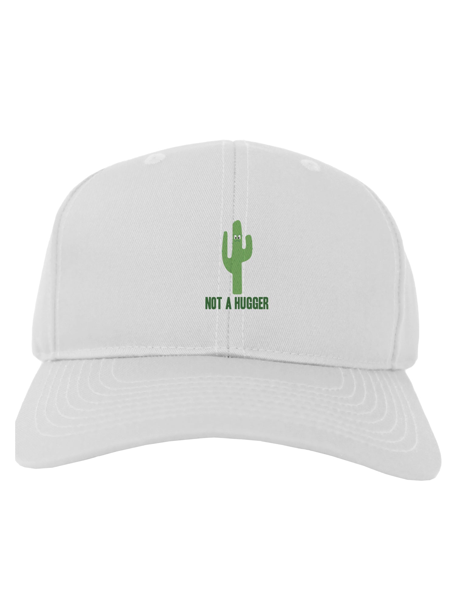 TooLoud Not a Hugger Adult Baseball Cap Hat-Baseball Cap-TooLoud-White-One-Size-Fits-Most-Davson Sales