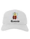 Queen Bee Text 2 Adult Baseball Cap Hat-Baseball Cap-TooLoud-White-One Size-Davson Sales