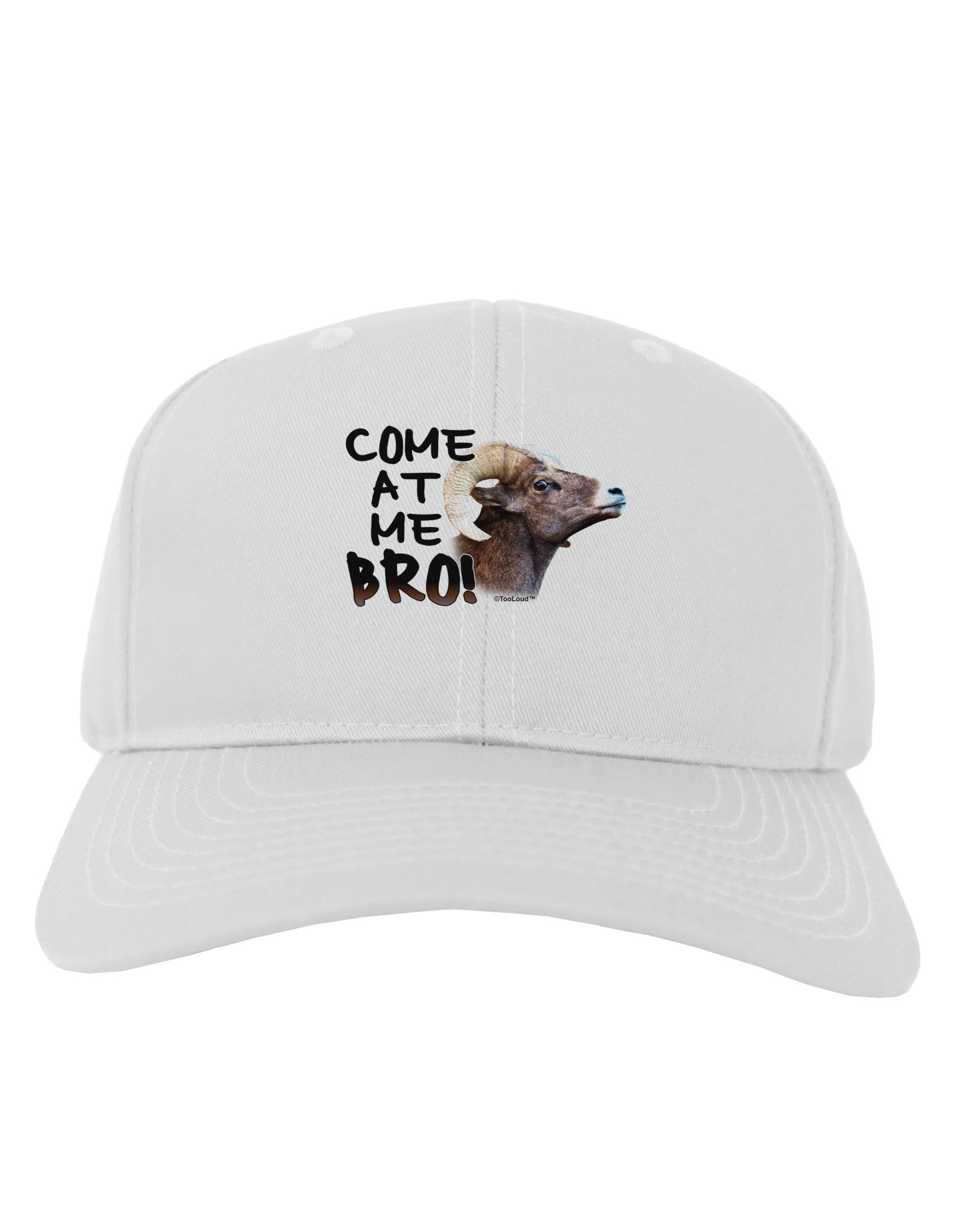 Come At Me Bro Big Horn Adult Baseball Cap Hat-Baseball Cap-TooLoud-White-One Size-Davson Sales