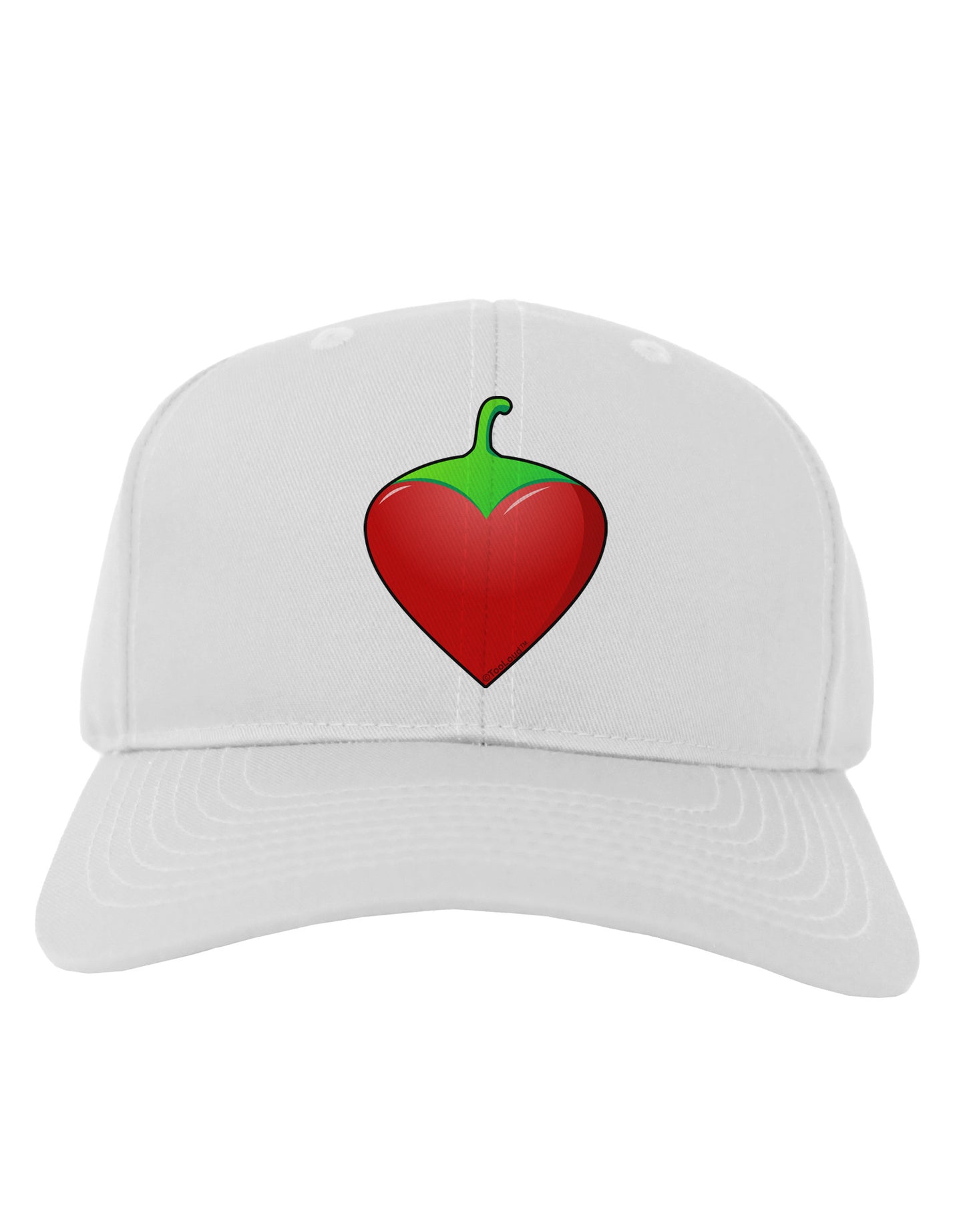 Chili Pepper Heart Adult Baseball Cap Hat-Baseball Cap-TooLoud-White-One Size-Davson Sales