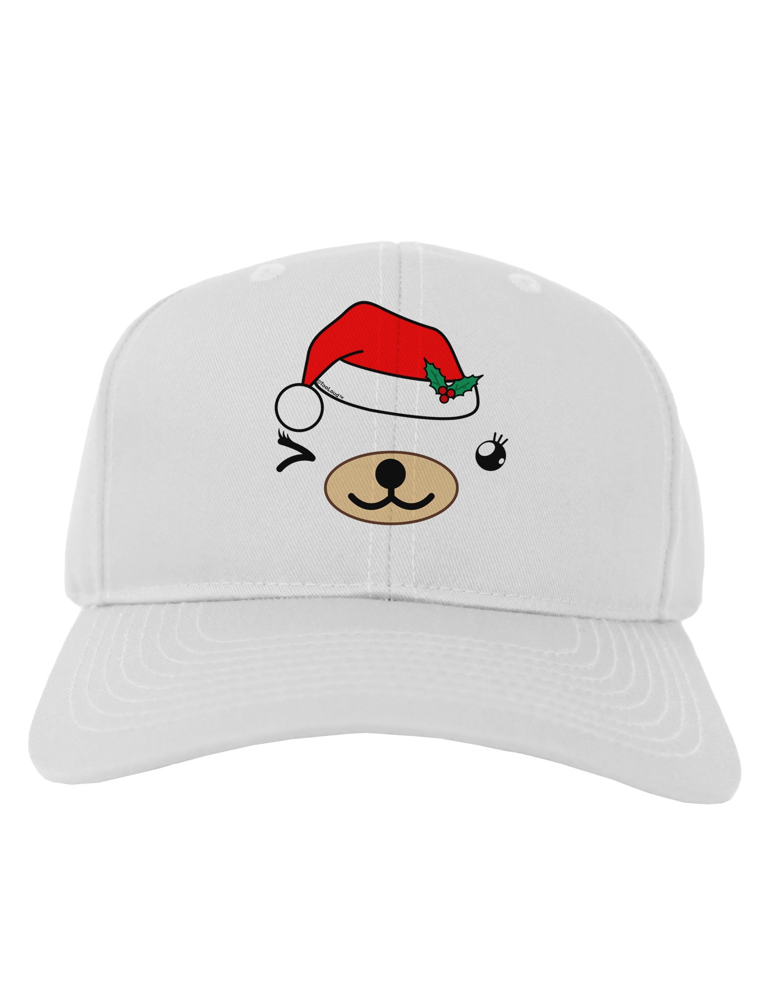 Kyu-T Face Beartholomea Santa Girl Bear Adult Baseball Cap Hat-Baseball Cap-TooLoud-White-One Size-Davson Sales