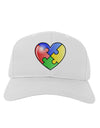 Big Puzzle Heart - Autism Awareness Adult Baseball Cap Hat by TooLoud-Baseball Cap-TooLoud-White-One Size-Davson Sales