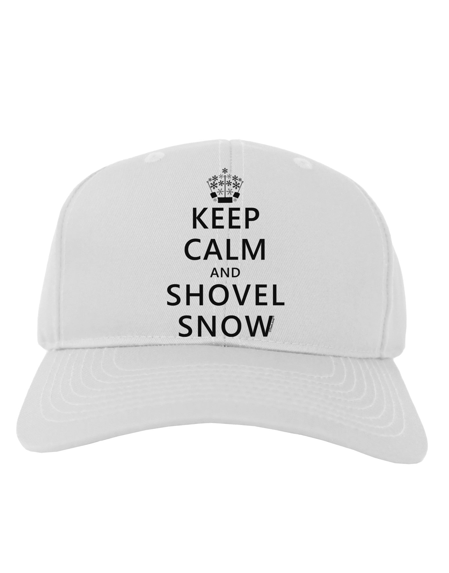 Keep Calm and Shovel Snow Adult Baseball Cap Hat-Baseball Cap-TooLoud-White-One Size-Davson Sales