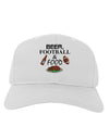 Beer Football Food Adult Baseball Cap Hat-Baseball Cap-TooLoud-White-One Size-Davson Sales