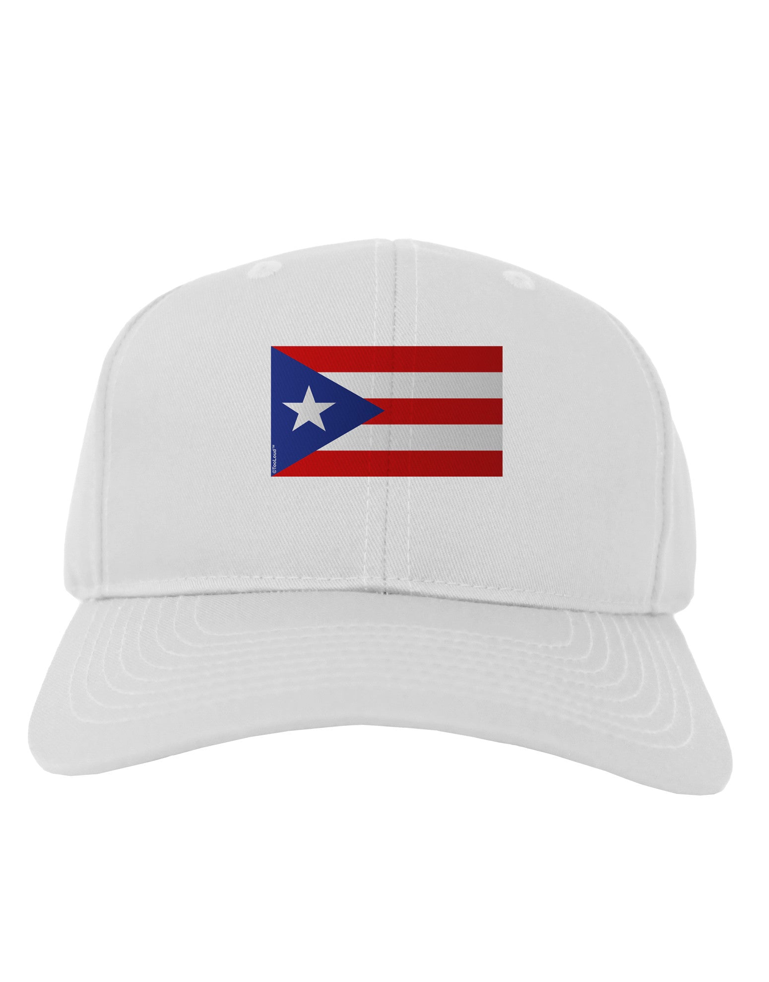 Puerto Rico Flag Adult Baseball Cap Hat-Baseball Cap-TooLoud-White-One Size-Davson Sales