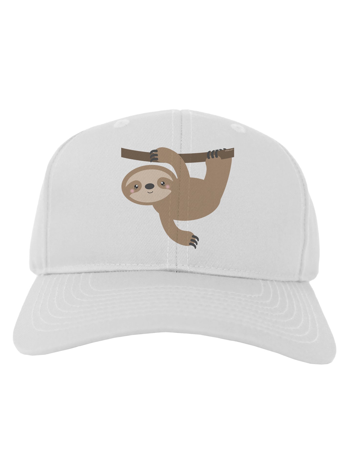 Cute Hanging Sloth Adult Baseball Cap Hat-Baseball Cap-TooLoud-White-One Size-Davson Sales