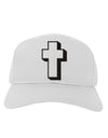 Simple Cross Design Glitter - Black Adult Baseball Cap Hat by TooLoud-Baseball Cap-TooLoud-White-One Size-Davson Sales