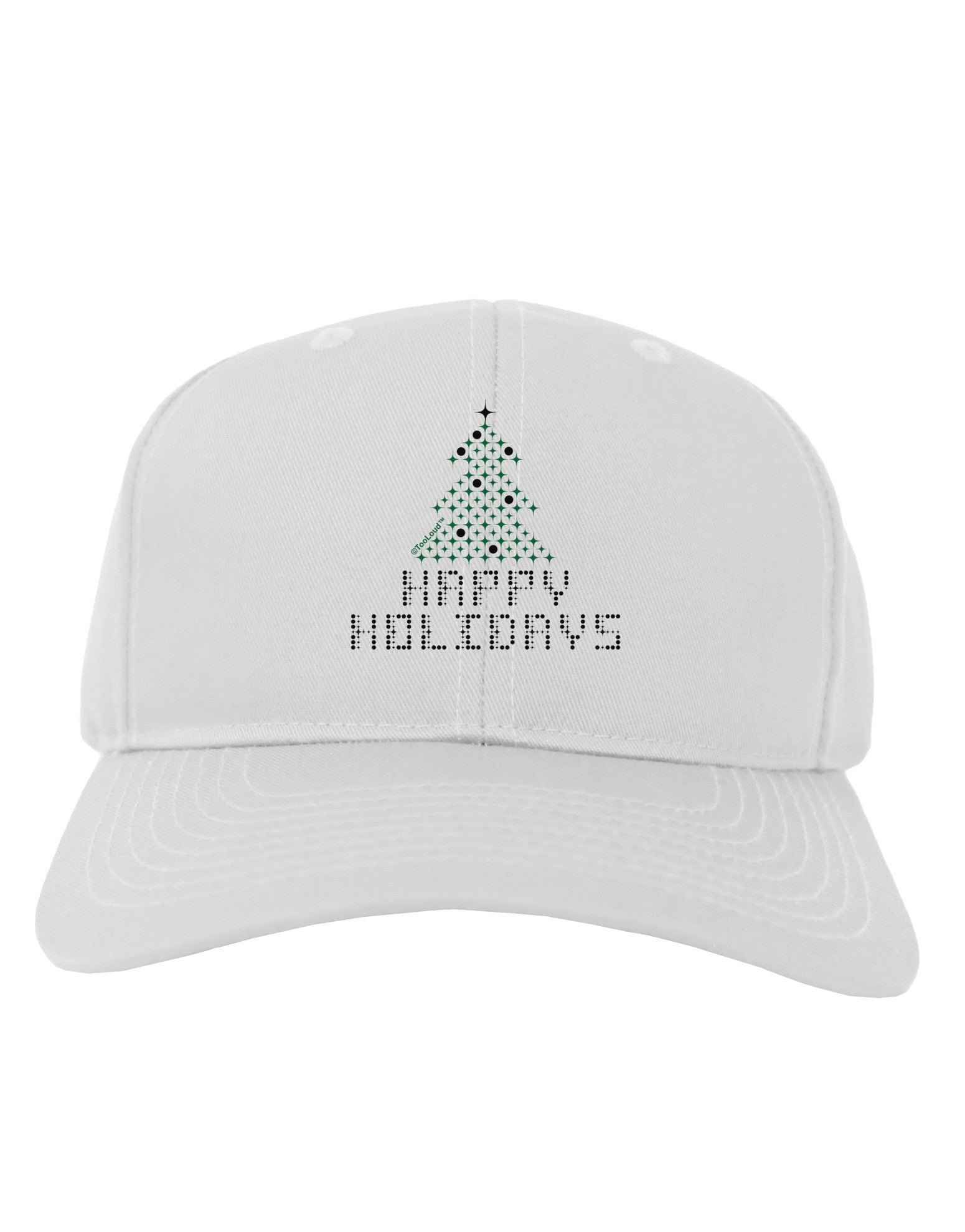 Happy Holidays Sparkles Adult Baseball Cap Hat-Baseball Cap-TooLoud-White-One Size-Davson Sales