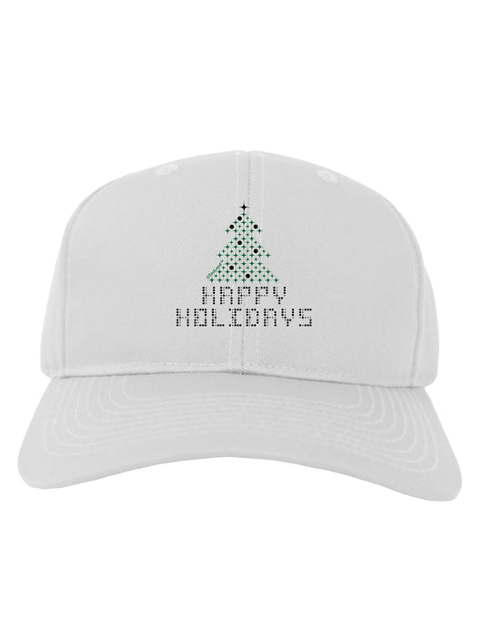 Happy Holidays Sparkles Adult Baseball Cap Hat-Baseball Cap-TooLoud-White-One Size-Davson Sales