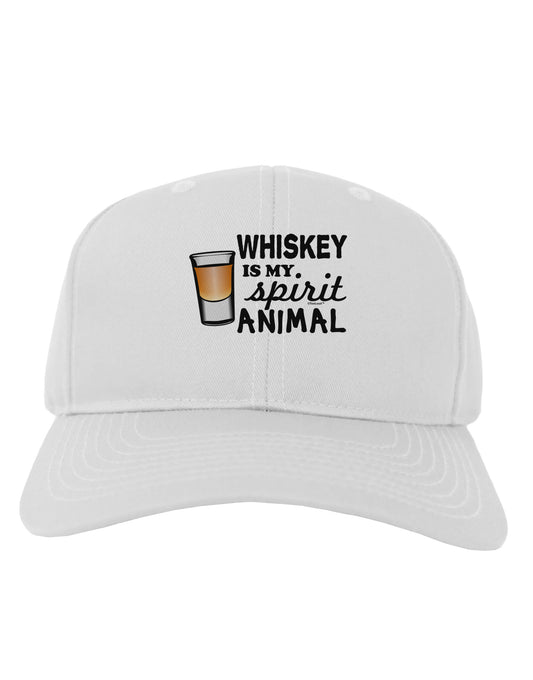TooLoud Whiskey Is My Spirit Animal Adult Baseball Cap Hat-Baseball Cap-TooLoud-White-One Size-Davson Sales
