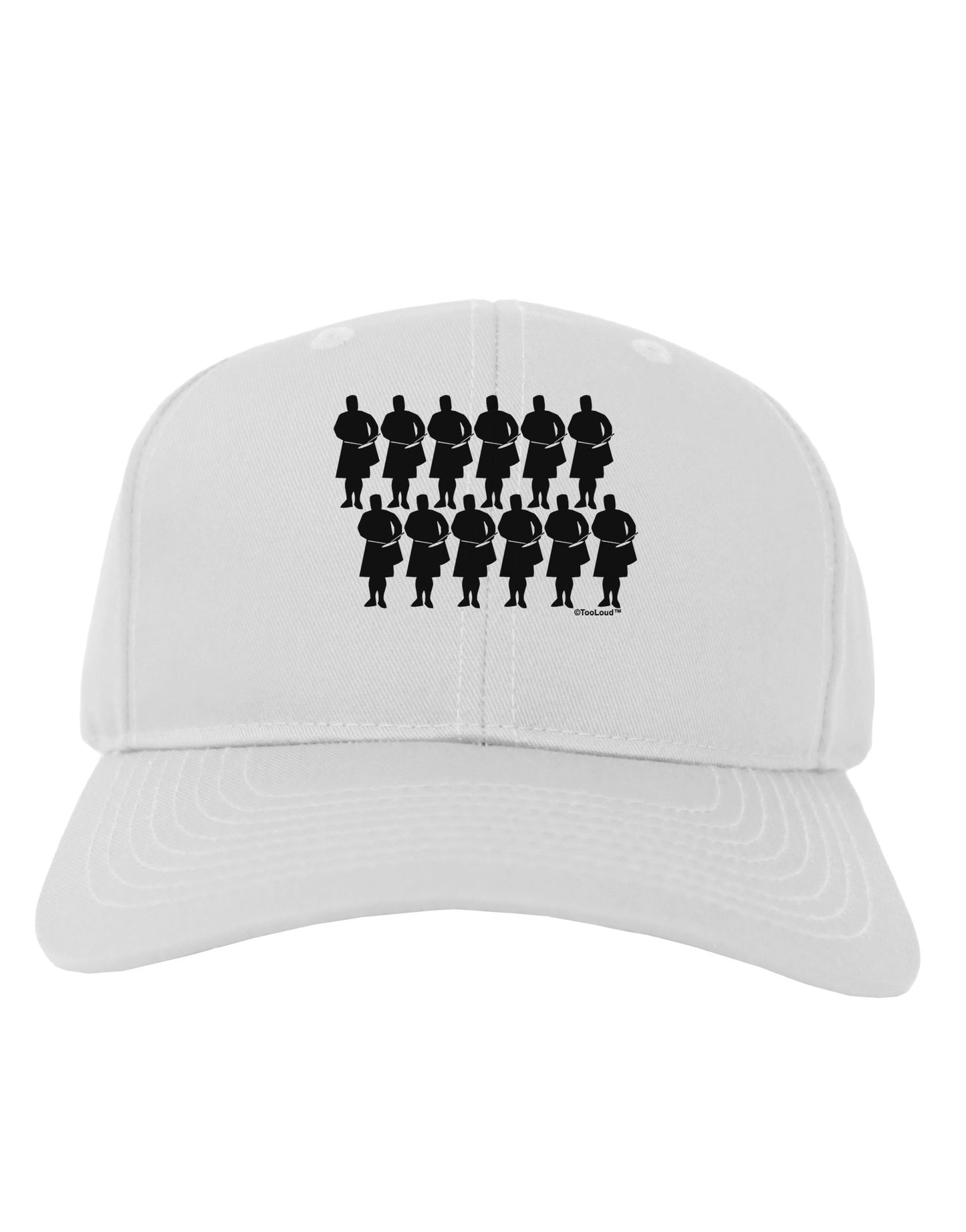 Twelve Drummers Drumming Adult Baseball Cap Hat-Baseball Cap-TooLoud-White-One Size-Davson Sales