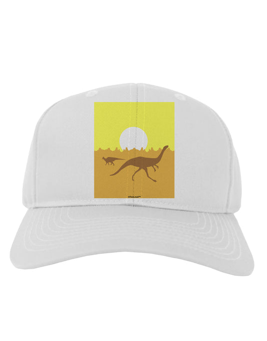 Jurassic Dinosaur Sunrise Adult Baseball Cap Hat by TooLoud-Baseball Cap-TooLoud-White-One Size-Davson Sales