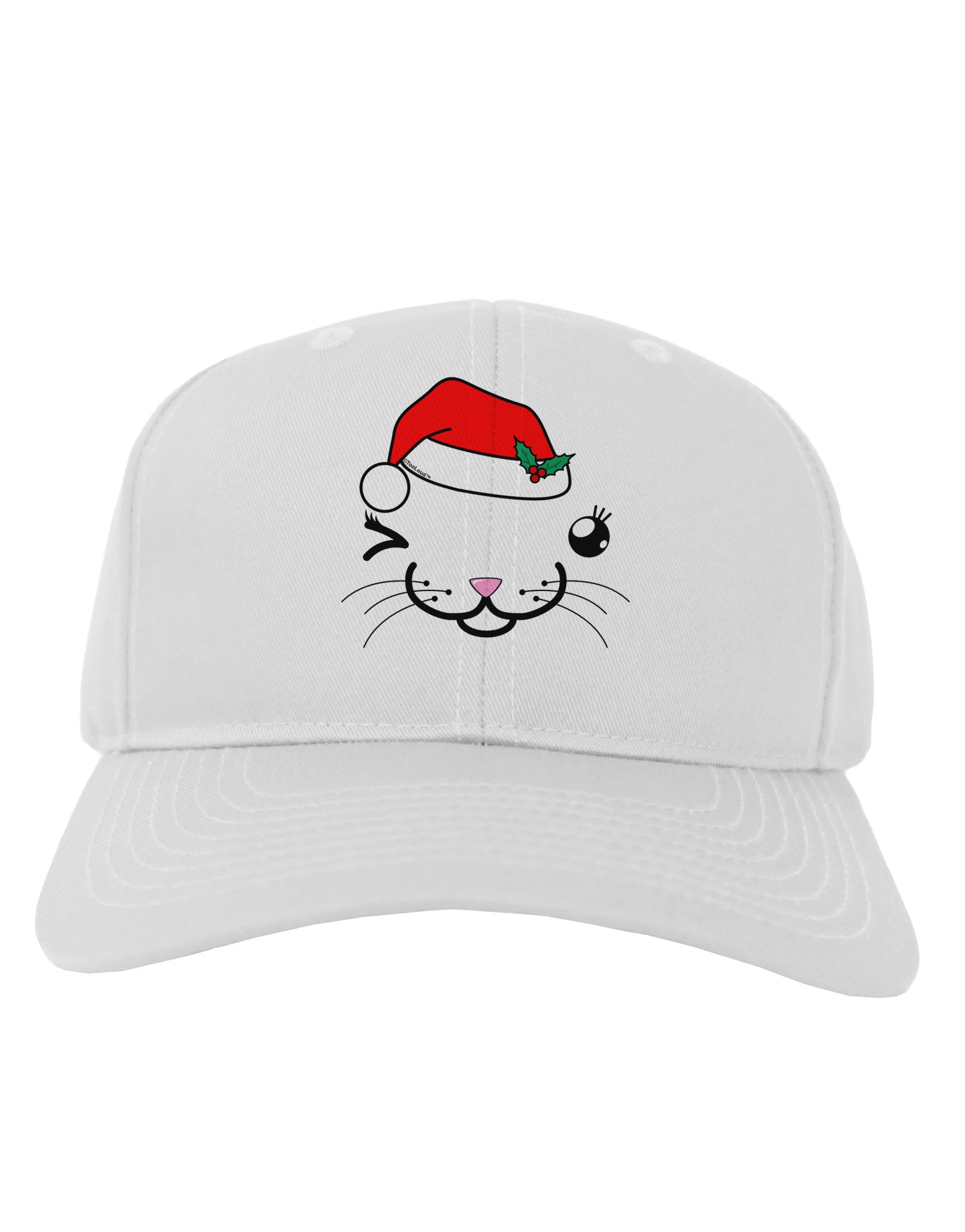 Kyu-T Face Kattia Santa Hat Girl Cat Adult Baseball Cap Hat-Baseball Cap-TooLoud-White-One Size-Davson Sales